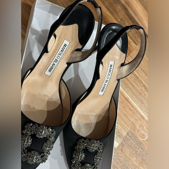 Manolo Blahnik black high heels silk - Picture 2 of 6